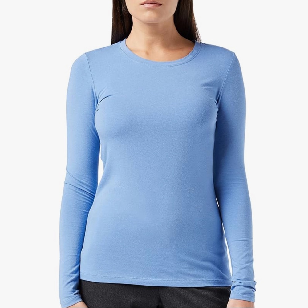 NWT Woolrich Sky Blue Crew Neck Long Sleeve Regular Fit Top